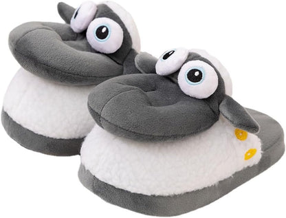 Women Funny Slippers Mouth Open Cute Slipper,Soft Winter Warm House Slipper for Women Men Kids