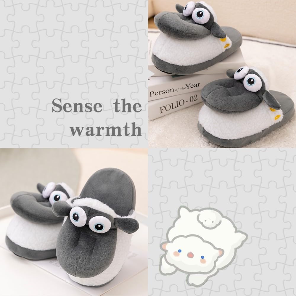 Women Funny Slippers Mouth Open Cute Slipper,Soft Winter Warm House Slipper for Women Men Kids