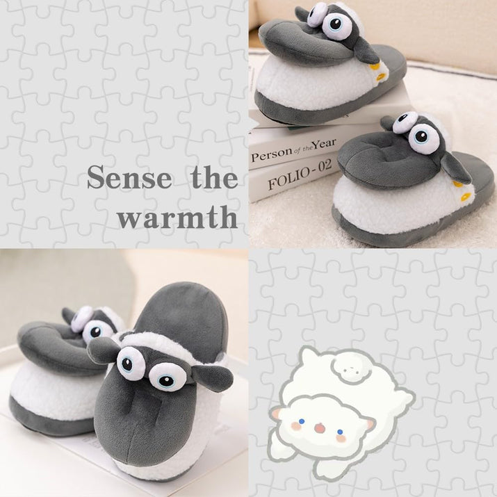 Women Funny Slippers Mouth Open Cute Slipper,Soft Winter Warm House Slipper for Women Men Kids